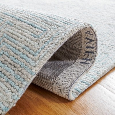 Gray Hand-Tufted Wool 8' x 10' Rectangular Area Rug