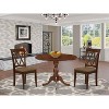3-Piece Mahogany Finish Solid Wood Top - Dining Room Set  - Seats 4 - 2 of 4
