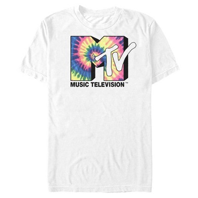 MTV Mens MTV Company Logo Slim Fit Short Sleeve Crew Graphic Tee - White Small