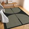 Non Slip Modern Abstract Area Rugs, Low Pile Stain Resistant Contemporary Rainbow Soft Carpet - 3 of 4