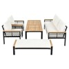 VisioGear 5 Pieces Patio Furniture Set with 3-Seat Sofa, Patio Conversation Sets with Cushions for Backyard, Poolside, Garden, 52"*26"*23.6" - 2 of 4