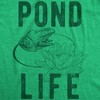 Mens Pond Life Graphic T Shirt Funny Summer Toad Frog Lilypad Novelty Graphic Tee - Crazy Dog Men's T Shirt - 2 of 4
