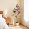 2Pack 4FT Artificial Bougainvillea Tree, Faux Flower Tree with Lifelike Leaves, Potted Fake Bougainvillea Tree for Home Living Room Decor - 2 of 4