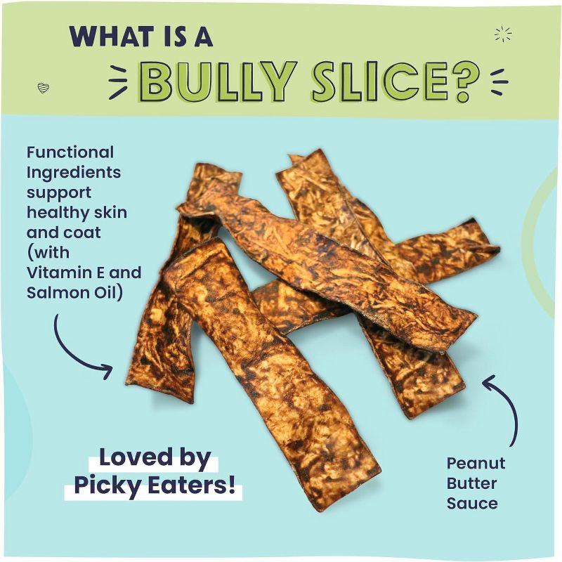 Pawstruck Natural Bully Slices Beef Hide Chews for Dogs - Made with No Artificial Ingredients - 1 lb. Bag, 3 of 9