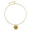 Slate by Rebl Spike Heart Pendant Necklace  18K Gold Plated Stainless Steel - 2 of 3