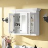35" Bathroom Medicine Cabinet with Mirror, Wall Mounted Storage Cabinet with 3 Glass Doors & 5 Adjustable Shelves for Bathroom - 2 of 4