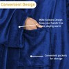 Catalonia Adult Wearable Fleece Blanket Snuggie, Super Soft Cozy Mink Micro Plush Wrap Throws Blanket Robe, Gift for Woman Man - 4 of 4