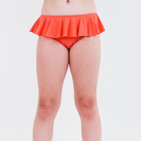 Calypsa Girl s Ruffled Bikini Bottom Coral 2 Target