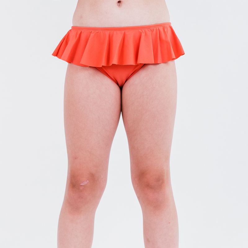 Calypsa Girl's Ruffled Full Coverage Bikini Bottom, 1 of 4