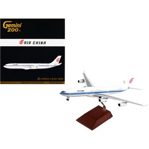 Airbus A340-300 Commercial Aircraft "Air China" White with Blue Stripes "Gemini 200" 1/200 Diecast Model Airplane by GeminiJets - 1 of 3