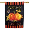 Northlight Autumn Blessings and Pumpkin Fall Harvest Outdoor House Flag - 40" x 28" - 3 of 4