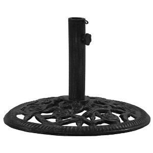 vidaXL Umbrella Base Patio Parasol Umbrella Stand Weighted Base Cast Iron - Black 18.9" x 18.9" x 13" - 1 of 4