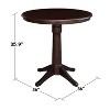 International Concepts 36" Round Top Pedestal Table - 34.9"H - 4 of 4