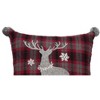 C&F Home 18" x 18" Frosty Deer Plaid Embellished Christmas Throw Pillow - 2 of 4