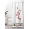 Deny Designs The Colour Study Plant Drawing Shower Curtain Pink : Microfiber, Machine Washable, Non-Slip Backing - 3 of 4
