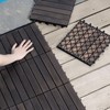 DSVIMOY 12" Patio Deck Tiles, 30pcs DIY Module Interlocking Decking Tiles, Floor Tile for Porch Poolside, Balcony, Brown, 12"*12"*0.8" - 4 of 4