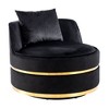 CAVINAS 360 Degree Swivel Chair, Velvet Accent Chair, Modern Upholstered Barrel Chair with Seat Cushion for Living Room, Bedroom, Office, Apartment - 4 of 4