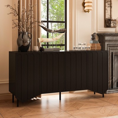 Famapy Black Elegant Dressing Table with Drawers: Adjustable Shelving, Flexible Storage, Exuding Sophisticated Taste