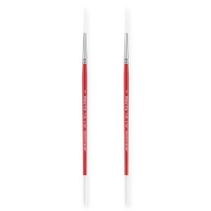Creative Mark Polar Flo Professional Watercolor Brushes - Rigger  - Short Handle, Nickel-Plated Seamless Brass Ferrule - Art Paint Brushes for Acrylic - 1 of 4