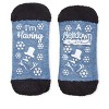 Memoi Women's Snowman Problems Low-Cut Non-Skid Socks Denim Heather 9-11 - 3 of 4
