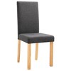 vidaXL Dining Chairs, 4 Pcs, Dark Gray Fabric - 3 of 4