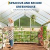 6x10 FT Greenhouse, Easy Assembly Aluminum Polycarbonate Greenhouses for Outdoors with Roof Vent and Ground Nails - 3 of 4
