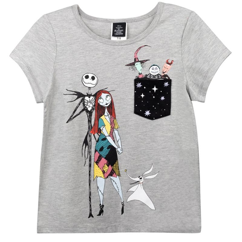 Disney Minnie Mouse Nightmare Before Christmas Winnie the Pooh Lilo & Stitch Sally Zero Girls T-Shirt Toddler to Big Kid, 1 of 8