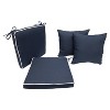 Home Fashions International 4pc Pillow & Deluxe Outdoor Cushion Set - 3 of 3