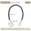 Unique Bargains PU Leather Braided Replacement Metal Buckles Purse Strap 2 Pcs - 2 of 4