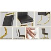 Lyngins Dining Chairs Set of 2/4,PU Faux Leather High Back Upholstered Side Chair with Gold Metal Legs for Living Room,Meeting Room,Bedroom - 4 of 4