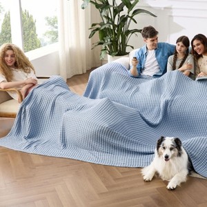 Bedsure Cooling Cotton Waffle Blanket-Lightweight Breathable Blanket of Rayon Derived from Bamboo - 1 of 4