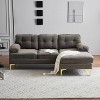 83" Modern Velvet Upholstered Sectional Sofas Couch-ModernLuxe - 2 of 4