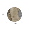 Brown Taupe And Beige Abstract Washable Indoor Outdoor Area Rug - 3 of 4