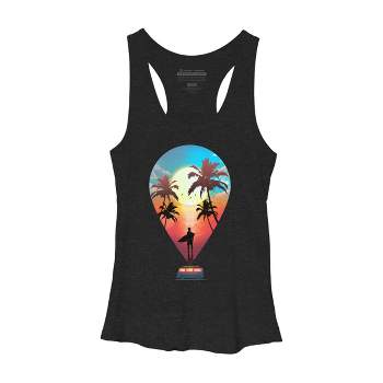Women's Design By Humans Summer Vibes By clingcling Racerback Tank Top