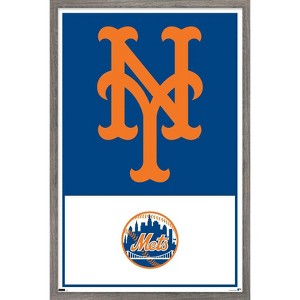 Trends International MLB New York Mets - Logo 22 Framed Wall Poster Prints - 1 of 4