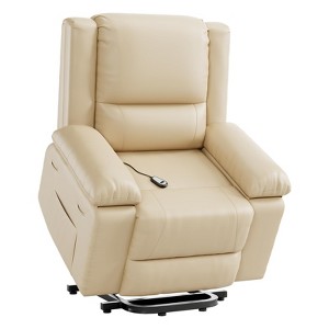 Oversized Power Lift Recliner Chair, Adjustable Reclining Chair with Massage and Heat, Faux PU Leather Massage Chair - 1 of 4