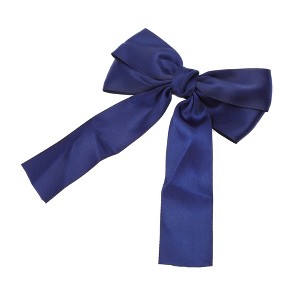 Unique Bargains Solid Bow Ribbon Duckbill Hair Clips Hairdo Clip 1 Pc - 1 of 4