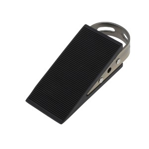 Unique Bargains Door Stop Under-Door Installation with Handle Stianless Steel Rubber 3.74"x1.97"x1.26" 1 Pc - 1 of 4