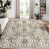 Machine Washable Area Rug Non Slip Low Pile Soft Distressed Foldable Stain Resistant Contemporary Carpet for Bedroom Living Dining Room Brown - 2 of 4