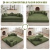 78.7" 4-in-1 Convertible Sleeper Sofa Bed, Corduroy Folding Futon Couch with Fixed-Shape Frame, Boneless Foam & Pillow - 4 of 4
