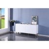 63" Sideboard Buffet, Accent with 4 & Shelves, Storage, Resistant Entryway for Dinning, Living White - 2 of 4