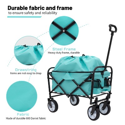 Vynxaria Minimeetall Collapsible Wagon Cart - Heavy-Duty Utility Cart for All Your Adventures