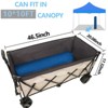 FURNIinspire Outdoor Serving Carts Heavy Duty Foldable Utility Wagon 480lbs Capacity Patented Ultra-Stable Frame, Khaki, 50.39"*25.98"*44.88" - 3 of 4