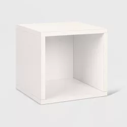 Way Basics Stackable Cube Storage Cubby Organizer White