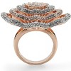 Slickblue Women's Rose Gold + Rhodium-Plated Brass Ring with Clear Crystals, Stylish Cocktail Statement, Size 5-10 - 4 of 4