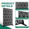 TUYOHW Metal Privacy Screen Outdoor, Decorative Privacy Panels, Freestanding Privacy Screen for Patio, Garden, Pool (White Square) - 3 of 4