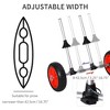 Universal Paddle Boat Cart, Trolley Trailer Kayak Wheels with Strong Aluminum Frame, Adjustable Width Crossbar, & Large Tires - 3 of 4