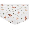 Sweet Jojo Designs Gender Neutral Unisex Baby Fitted Crib Sheet Woodland Animal Pals Green Beige Brown Orange - 3 of 4