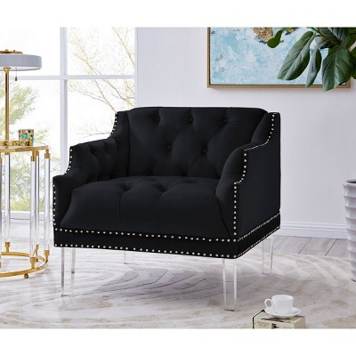 Eva Club Chair Black - Chic Home Design