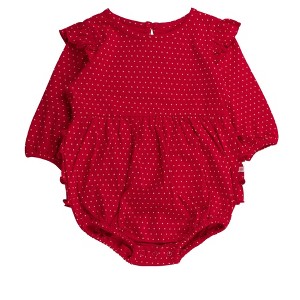 RuffleButts Baby Toddler Girls Long Sleeve Flutter Bubble Romper - 1 of 2